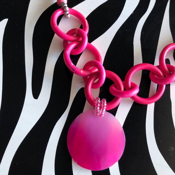 4 for $20 Stephan & Co. Pink Wooden Beaded Necklace - Picture 2 of 6